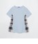 【接触冷感】シルケットスムースサイドチェックTシャツ