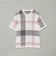 テクスチャーミックスクレストブリッジチェックニットTシャツ