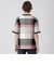 テクスチャーミックスクレストブリッジチェックニットTシャツ