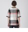 テクスチャーミックスクレストブリッジチェックニットTシャツ