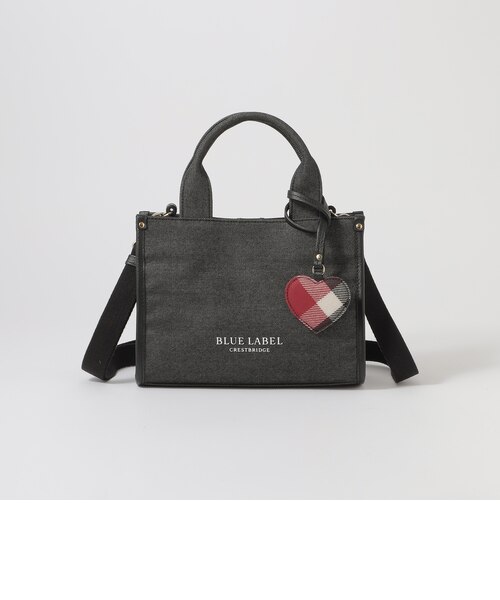 BURBERRY BLUE LABEL ショルダーバッグ ハートチャーム ハートチャーム付きミニトート｜ブルーレーベルブラックレーベル