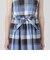 【一部店舗限定】クレストブリッジチェックコットンリネンマキシドレス