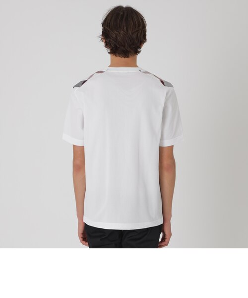 ハイゲージサッカーショルダーチェックTシャツ｜ブルーレーベル