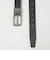 ウォーターフォールエンボスブラックスリムリバーシブルベルト