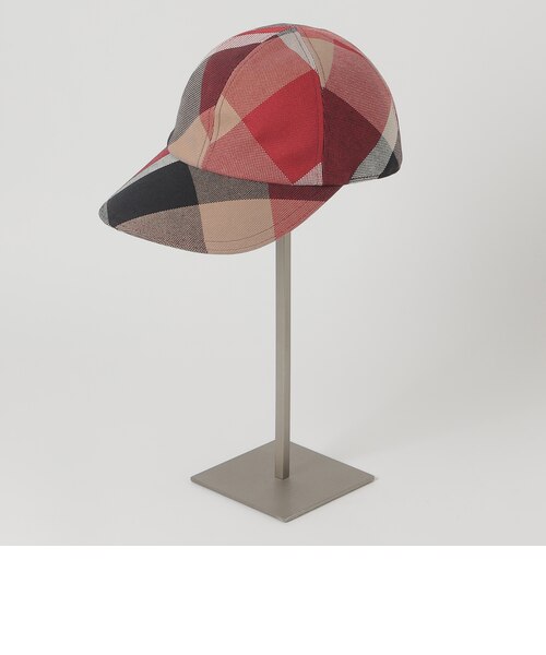 クレストブリッジチェックキャンバスキャップ｜ブルーレーベルブラック