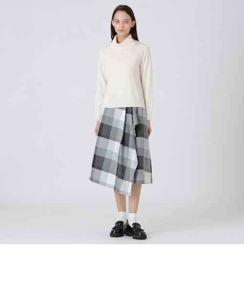 クレストブリッジチェックアシンメトリースカート｜ブルーレーベル