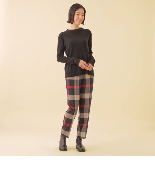 クレストブリッジチェックイージーテーパードパンツ｜シービー
