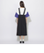 サイドチェック切替タフタエプロンワンピース