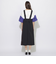 サイドチェック切替タフタエプロンワンピース