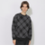 クレストブリッジチェックスポンディングニットプルオーバー