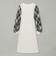 クレストブリッジチェックスリーブポンチワンピース
