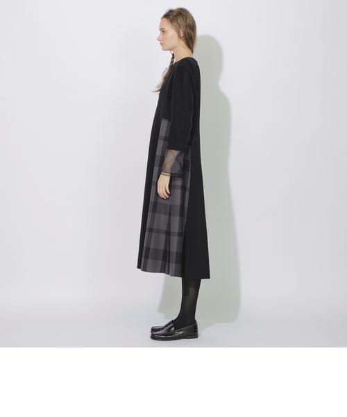 クレストブリッジチェックダブルクロスジャンパースカート｜シービー