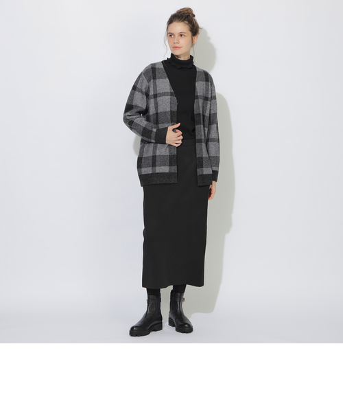 クレストブリッジチェックシャギーカーディガン｜シービー・クレスト