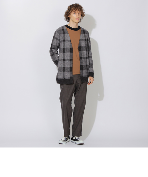 クレストブリッジチェックシャギーカーディガン｜シービー・クレスト