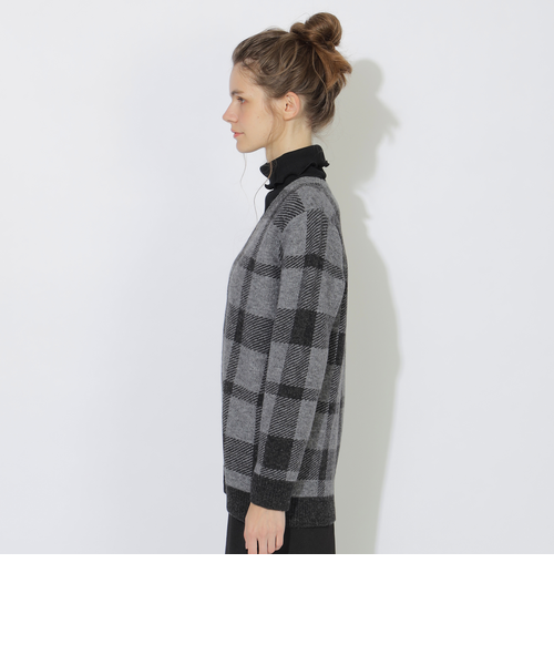 ✨新品✨CB クレストブリッジ/チェックシャギーカーディガン◾オーバーサイズ３ クレストブリッジチェックシャギーカーディガン｜シービー・クレスト