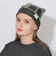 パーシャルクレストブリッジチェックニットキャップ