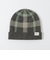 パーシャルクレストブリッジチェックニットキャップ