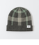パーシャルクレストブリッジチェックニットキャップ