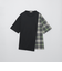 【一部WEB限定カラー】アシンメトリーチェックレイヤーTシャツ
