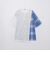 【一部WEB限定カラー】アシンメトリーチェックレイヤーTシャツ