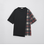 【一部WEB限定カラー】アシンメトリーチェックレイヤーTシャツ