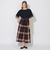 クレストブリッジチェックワイドパンツ