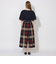 クレストブリッジチェックワイドパンツ