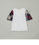 ハーフフレアスリーブチェックTシャツ