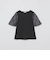 ハーフフレアスリーブチェックTシャツ