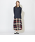 クレストブリッジチェックフーディーシャツ