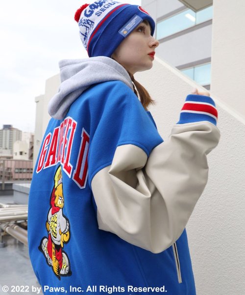 SEQUENZ】GF STADIUM JACKET / ガーフィールド フェイクメルトン 刺繍 ワッペン スタジャン ｜ナバルの通販｜&mall（アンドモール）三井ショッピングパーク公式通販