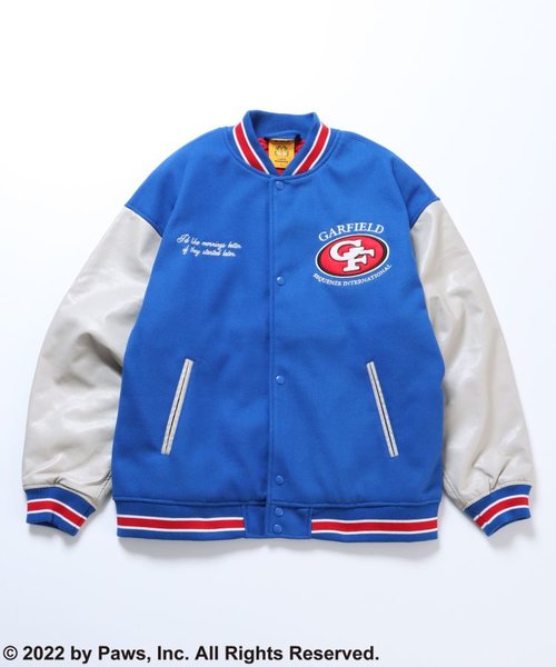 SEQUENZ】GF STADIUM JACKET / ガーフィールド フェイクメルトン 刺繍 ワッペン スタジャン ｜ナバルの通販｜&mall（アンドモール）三井ショッピングパーク公式通販