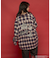 【SEQUENZ（シークエンズ）】PB BUNNY PATCHES OMBRE L/S SHIRT / プレイボーイ 長袖シャツ ビックシルエット チェック