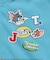 【SEQUENZ（シークエンズ）】TJ STICKER HZIP SWEAT / トムジェリ オーバーサイズ 裏起毛 スウェット ハーフジップ クルーネック