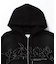 【SEQUENZ（シークエンズ）】LOGO APPLIQUE ZIP HOODIE / フルジップ オーバーサイズ ヴィンテージライク センターロゴ 裏起毛