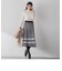 【低身長向けプチサイズ展開あり】千鳥柄プリーツニットスカート ≪手洗い可能≫