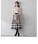 【低身長向けプチサイズ展開あり】千鳥柄プリーツニットスカート ≪手洗い可能≫