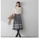 【低身長向けプチサイズ展開あり】千鳥柄プリーツニットスカート ≪手洗い可能≫