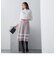 【低身長向けプチサイズ展開あり】千鳥柄プリーツニットスカート ≪手洗い可能≫
