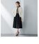 【低身長向けプチサイズ展開あり】フロッキーフラワータックフレアスカート