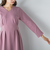 ハイストレッチジョーゼット長袖ワンピース ≪セットアップ対応 / 手洗い可能≫