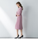 ハイストレッチジョーゼット長袖ワンピース ≪セットアップ対応 / 手洗い可能≫