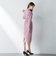 ハイストレッチジョーゼット長袖ワンピース ≪セットアップ対応 / 手洗い可能≫