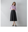 【S/M/L展開】 美シルエットロングフレアスカート ≪洗濯機で洗える≫