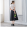 【S/M/L展開】 美シルエットロングフレアスカート ≪洗濯機で洗える≫