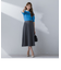 【S/M/L展開】 美シルエットロングフレアスカート ≪洗濯機で洗える≫
