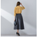 【S/M/L展開】 美シルエットロングフレアスカート ≪洗濯機で洗える≫