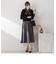 【S/M/L展開】 美シルエットロングフレアスカート ≪洗濯機で洗える≫