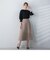 【S/M/L展開】 美シルエットロングフレアスカート ≪洗濯機で洗える≫
