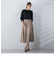 【S/M/L展開】 美シルエットロングフレアスカート ≪洗濯機で洗える≫